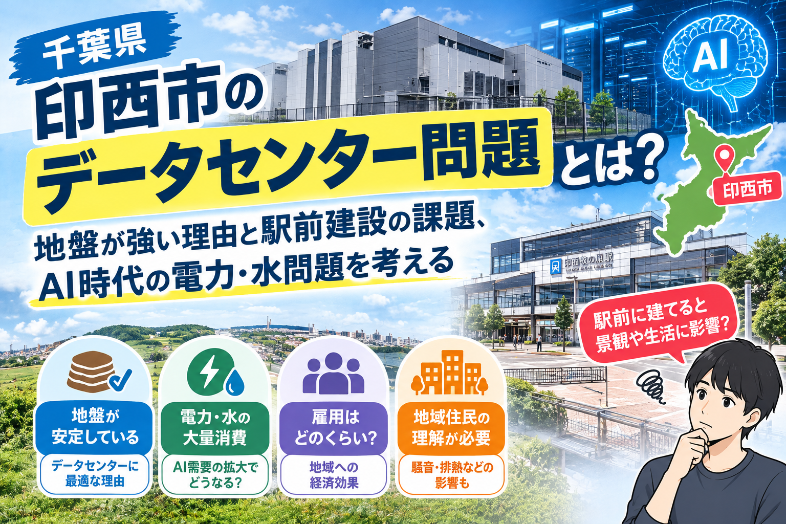 千葉県印西市のデータセンター問題とは？
