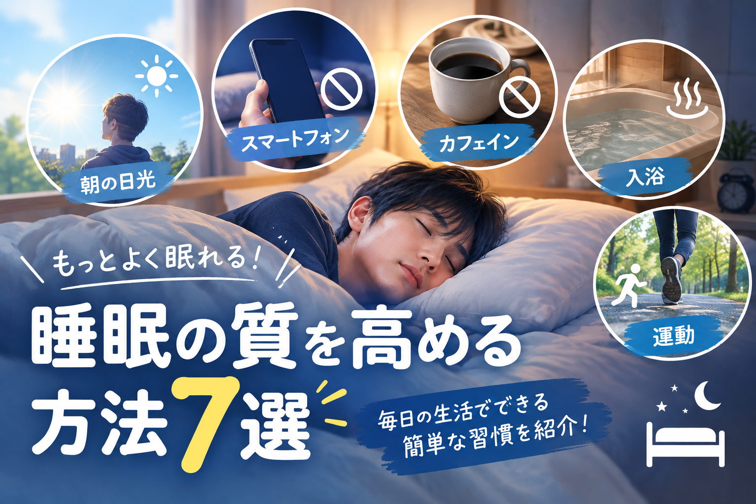 睡眠の質を高める方法7選！毎日の生活でできる簡単な習慣